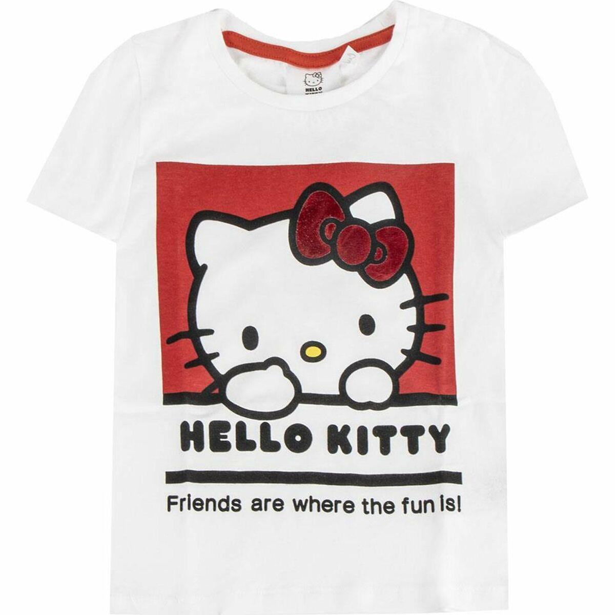 T-shirt til piger Hello Kitty - hvid, 10 år