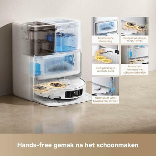 Robotstøvsuger Dreame - hvid, automatisk rengøring
