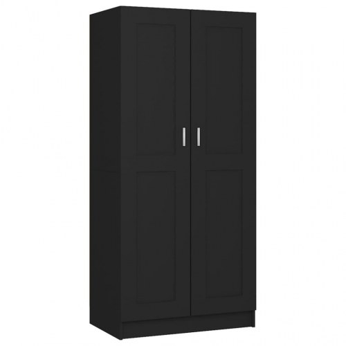 Klædeskab 82,5x51,5x180 cm konstrueret træ sort