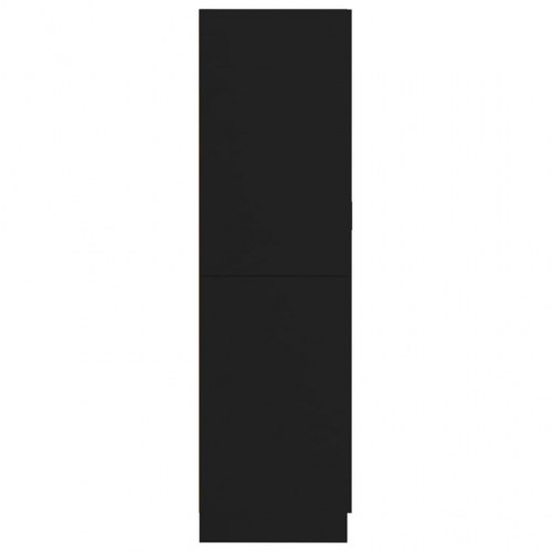 Klædeskab 82,5x51,5x180 cm konstrueret træ sort