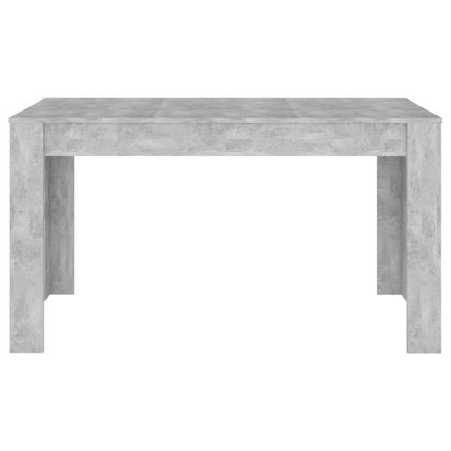 Spisebord 140x74,5x76 cm konstrueret træ betongrå