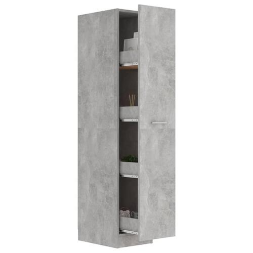 Apotekerskab 30x42,5x150 cm konstrueret træ betongrå