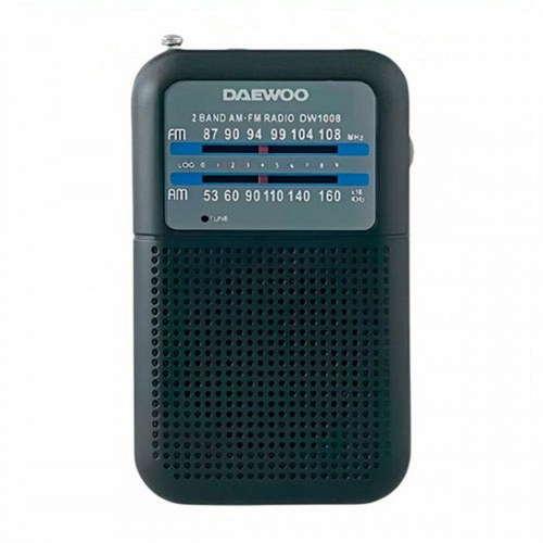 Lommeradio Daewoo - AM/FM, sort