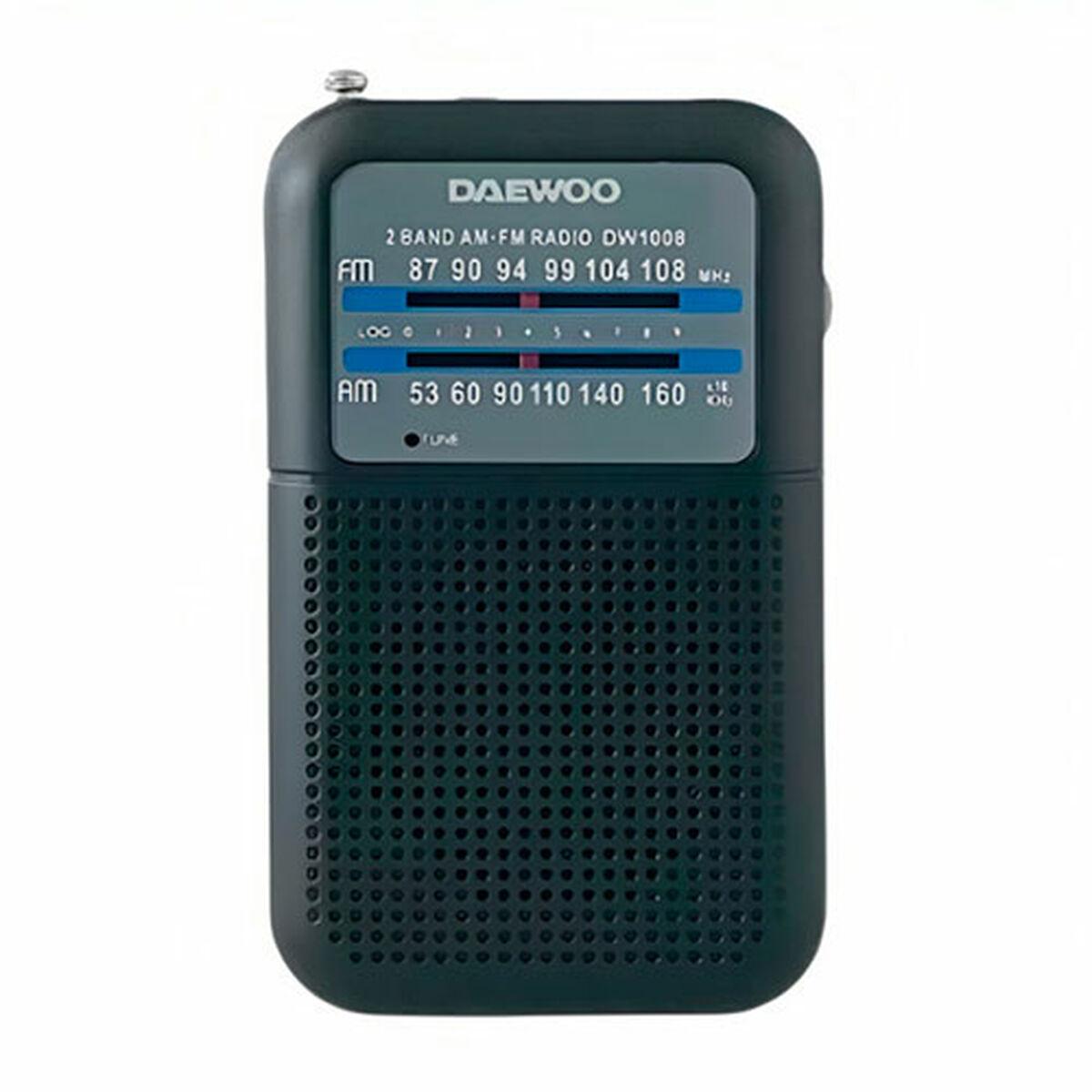Lommeradio Daewoo - AM/FM, sort