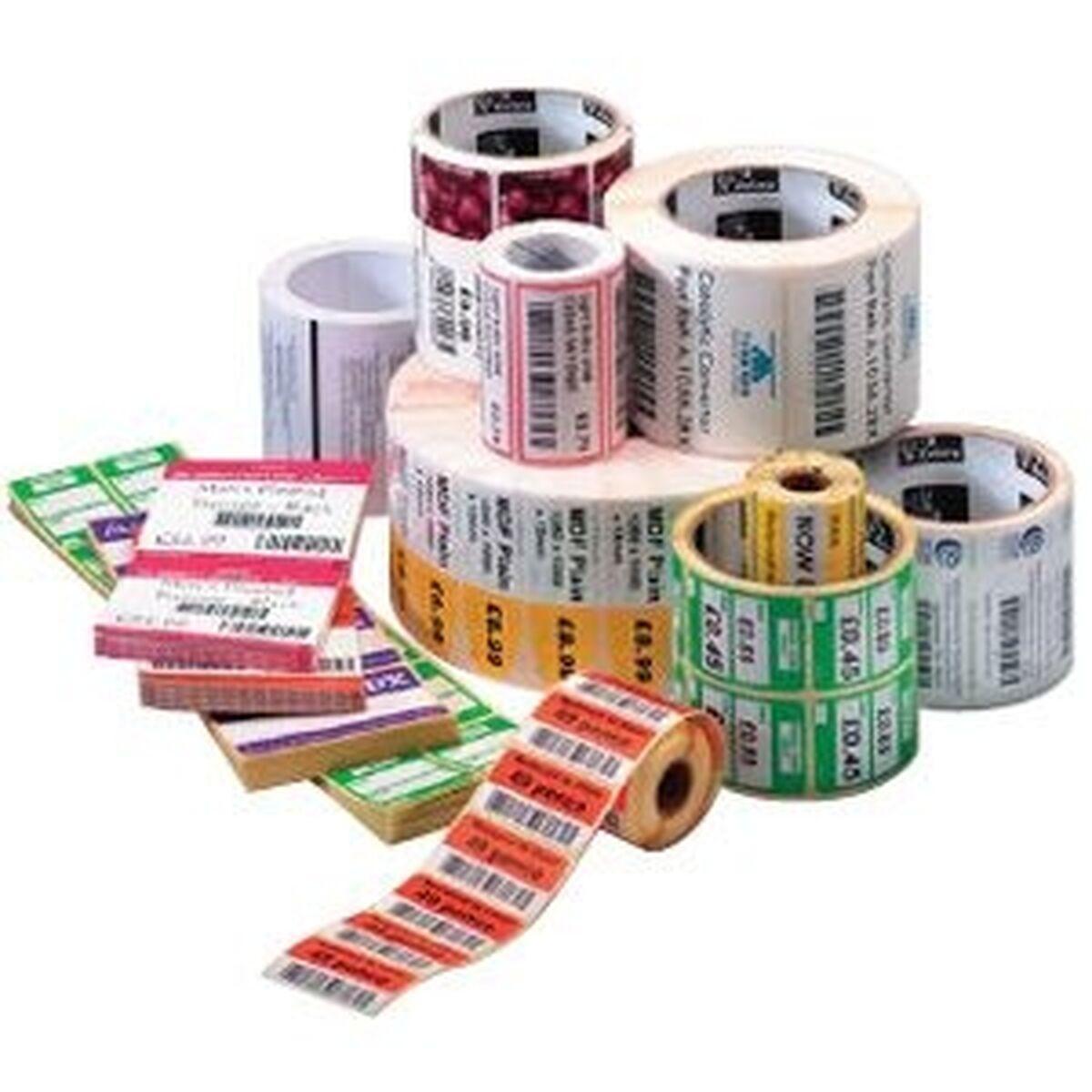 Etiketter til labelprinter Zebra Select 2000D - hvid/sort Ø 25 mm (12 pk)