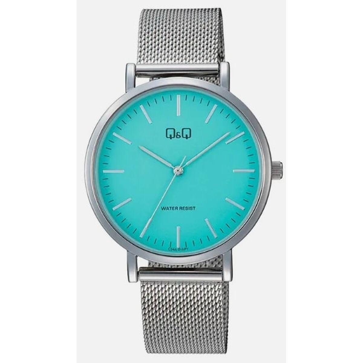 Herreur Q&Q C34A-015PY med turkis skive og mesh-rem