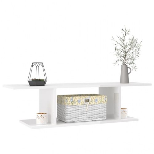 Væghængt tv-skab 103x30x26,5 cm hvid højglans