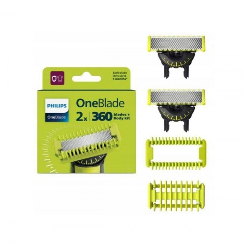 Barberblad Philips OneBlade QP624/50 - 2 stk. + body-kamme