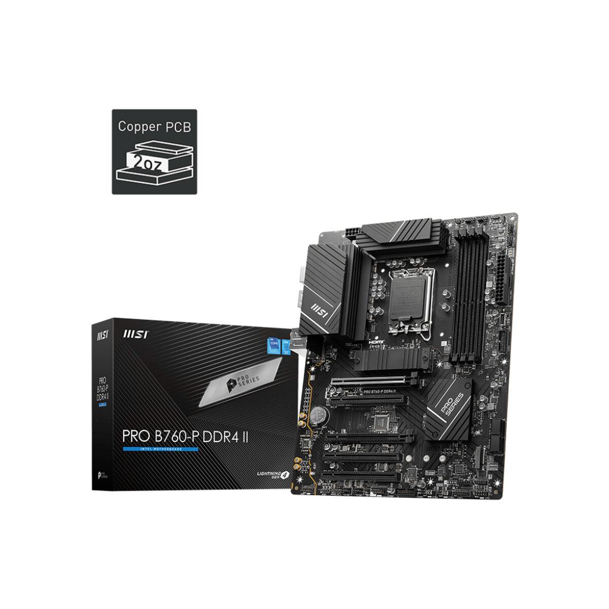 Bundkort MSI PRO B760-P DDR4 (LGA 1700, ATX)