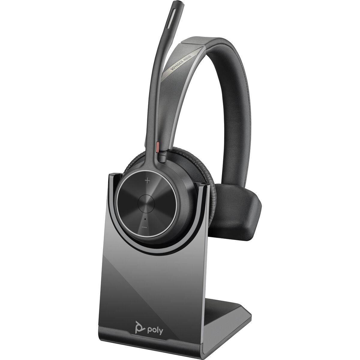 Trådløst headset HP Poly Voyager 4310 med base - Sort billede