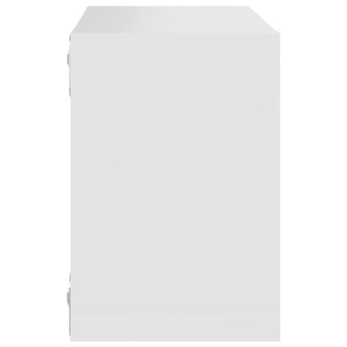 Væghylder 6 stk. 22x15x22 cm kubeformet hvid