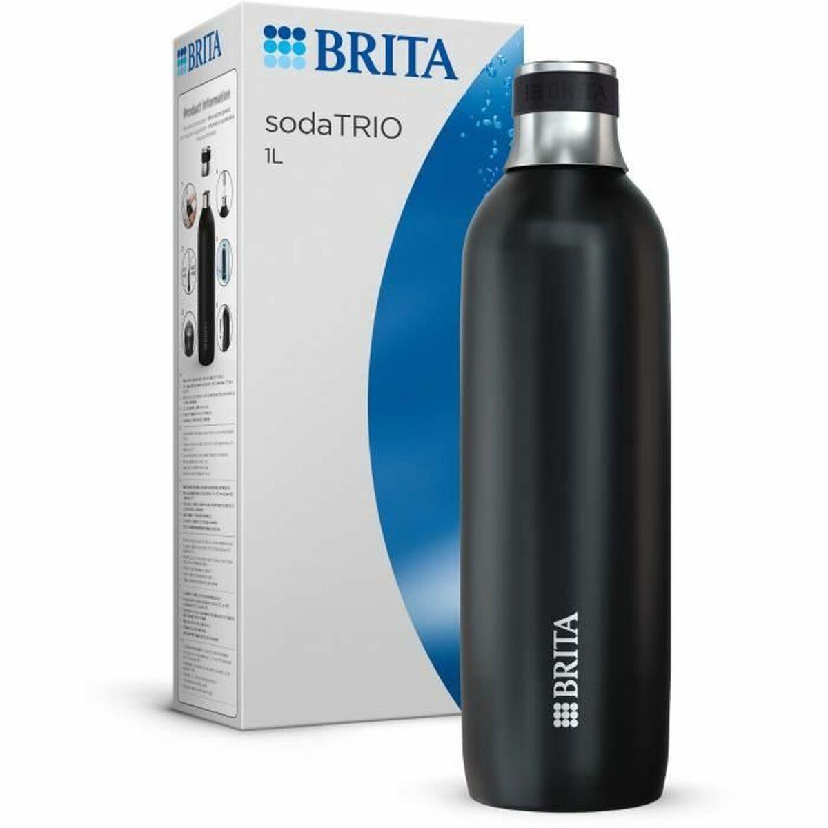 Termoflaske Brita 1 l - sort rustfrit stål