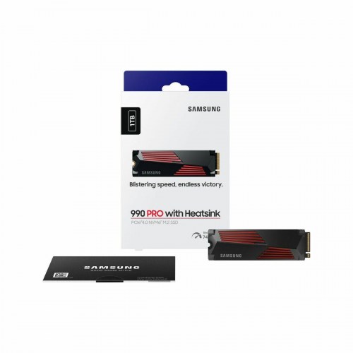 SSD harddisk Samsung 990 PRO 1 TB NVMe M.2 med heatsink