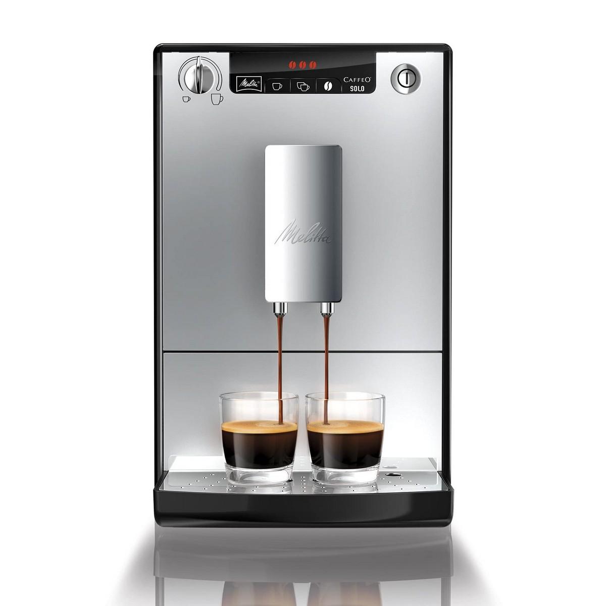 Melitta Caffeo Solo E950-103 superautomatisk espressomaskine - sølv/hvid, 15 bar, 1,2 l