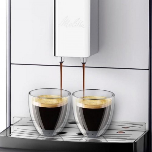 Melitta Caffeo Solo E950-103 superautomatisk espressomaskine - sølv/hvid, 15 bar, 1,2 l