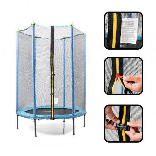 Trampolin til børn med sikkerhedsnet - Zuply, Ø140 cm