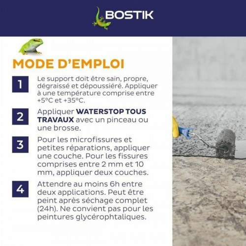 Bostik Waterstop silikone - grå, 14 kg