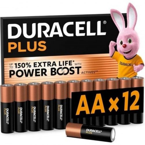 Batterier AA 1,5 V Duracell Plus - pakke med 12