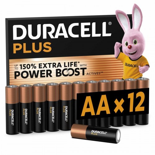 Batterier AA 1,5 V Duracell Plus - pakke med 12