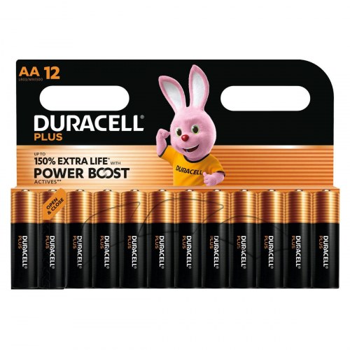 Batterier AA 1,5 V Duracell Plus - pakke med 12