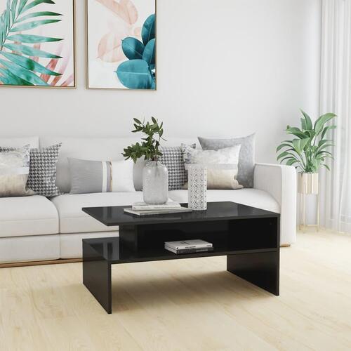Sofabord 90x60x42,5 cm konstrueret træ grå højglans