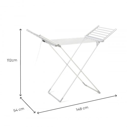 Tørrestativ elektrisk med vinger - Warmmat 230 W, 20 stænger, touch, timer, temperatur 35-60 °C
