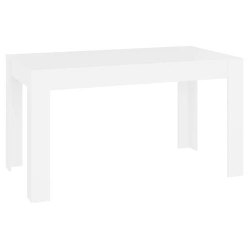 Spisebord 140x74,5x76 cm konstrueret træ hvid