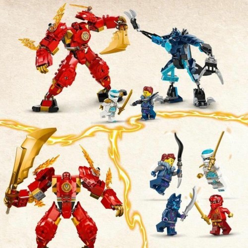 LEGO NINJAGO 71808 Kai Ild-elementær Mech - byggeleg for børn 7+