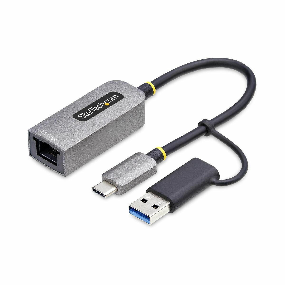 Startech 2.5GbE USB-C to Ethernet Adapter with USB-A Converter - Netværksadapter - USB-C 3.2 Gen 1 / Thunderbolt 3 - 10M/100M/1G/2,5 Gigabit Ethernet - space grey