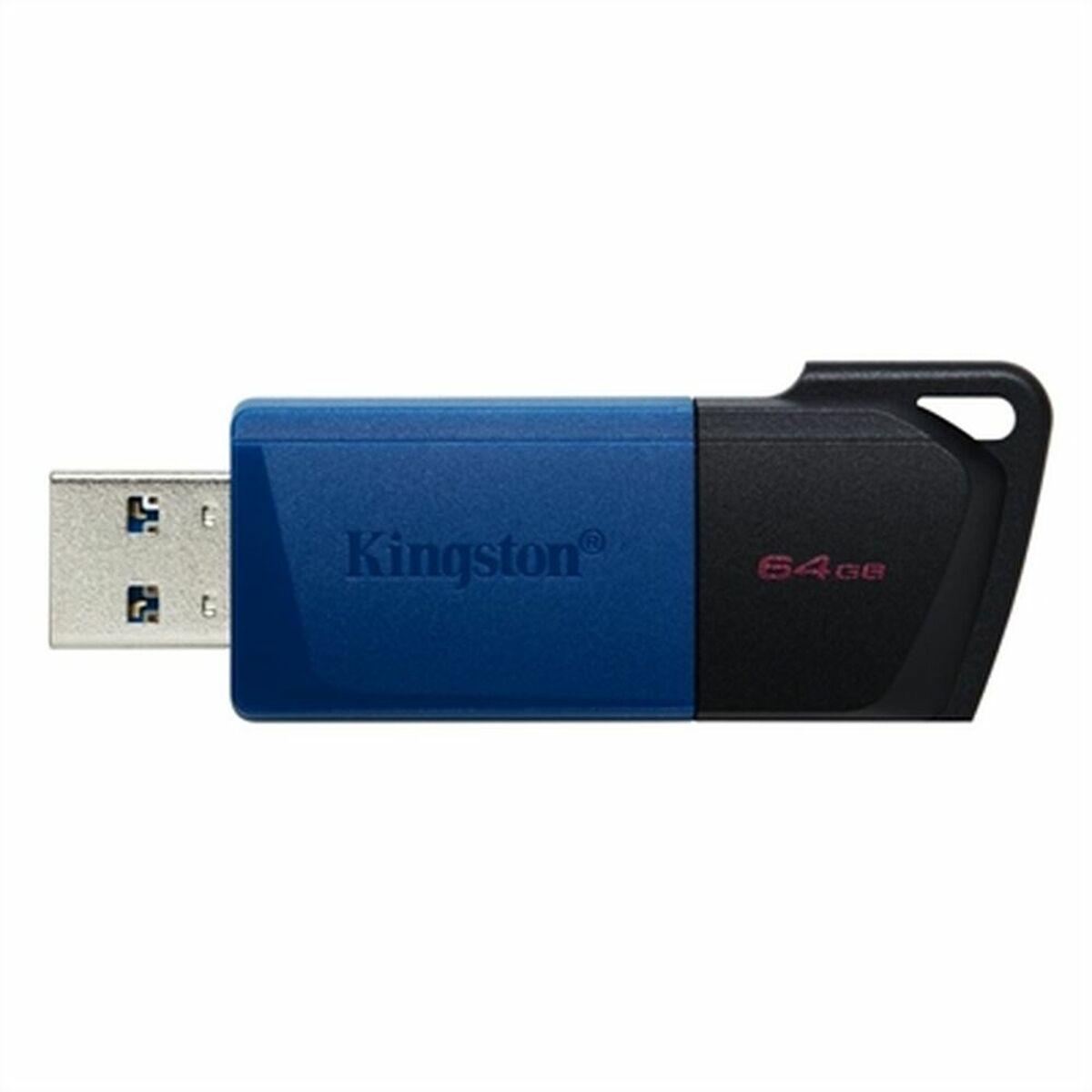 USB-stik Kingston DataTraveler Exodia M 64 GB (USB 3.2, USB-A) - Blå/Sort