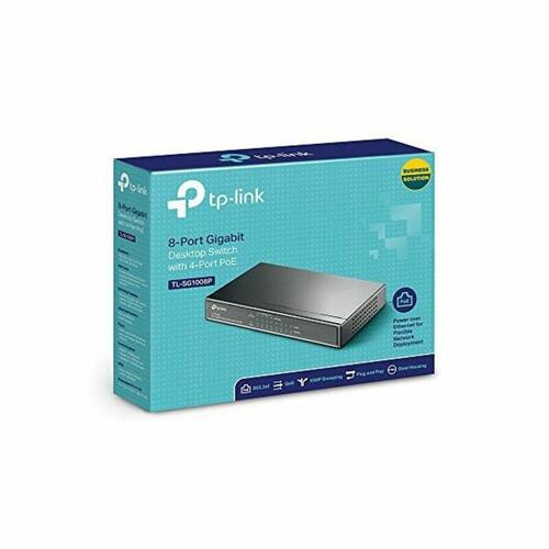 Netværksswitch TP-Link 8-port Gigabit med 4x PoE