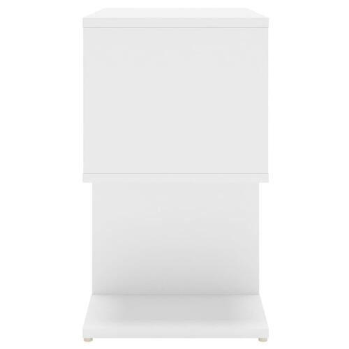 Sengeskabe 2 stk. 50x30x51,5 cm spånplade hvid