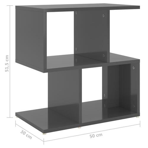 Sengeskab 50x30x51,5 cm spånplade grå højglans