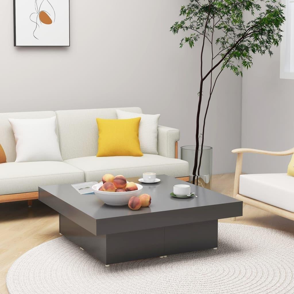 Sofabord 90x90x28 cm spånplade grå