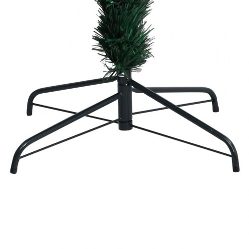 Kunstigt juletræ med fiberoptik og fod 210 cm - grøn