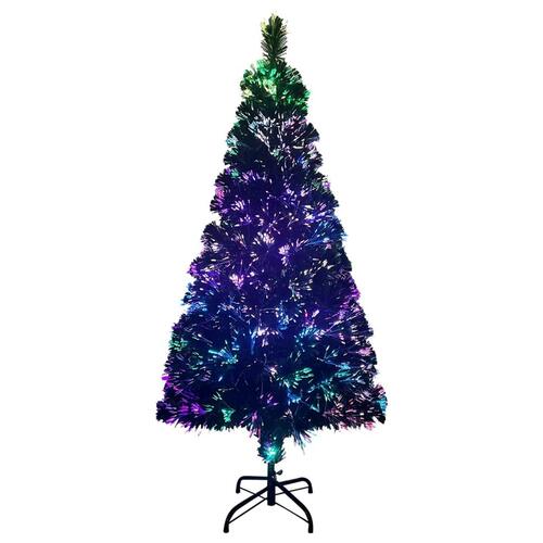 Kunstigt juletræ med juletræsfod 120 cm fiberoptik