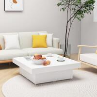 Sofabord 90x90x28 cm spånplade hvid