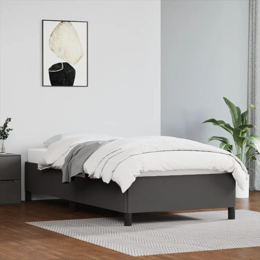 Sengeramme 80x200 cm kunstlæder grå