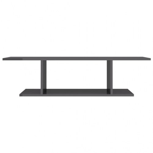 Væghængt tv-skab 103x30x26,5 cm grå højglans