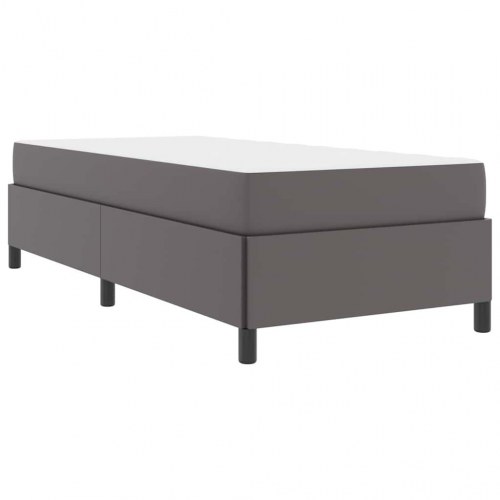 Sengestel med madras 80 x 200 cm i grå stof