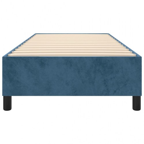 Boxspring sengeramme i fløjl 80 x 200 cm - mørkeblå