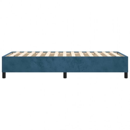Boxspring sengeramme i fløjl 80 x 200 cm - mørkeblå