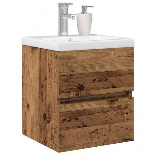 Vaskeskab Vægmonteret Sort eg 41 x 39 x 62 cm Konstrueret træ
