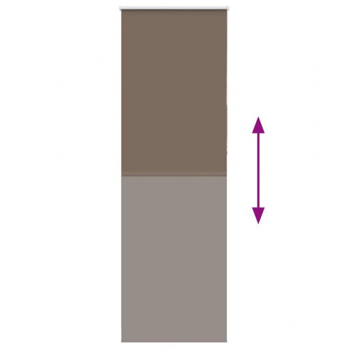 Mørklægningsrullegardin 75 x 230 cm - kaffefarvet