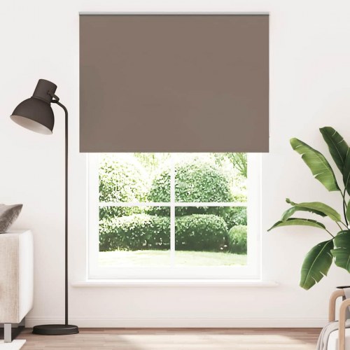 Mørklægningsrullegardin 150×210 cm - kaffefarvet polyester, stofbredde 146,6 cm