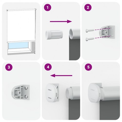 Rullegardin mørklægning 70x210 cm stofbredde 65,7 cm polyester