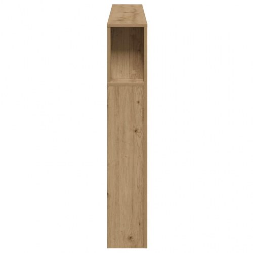 Sengegavl med LED-lys 180×18,5×103,5 cm - konstrueret træ, kunsteg