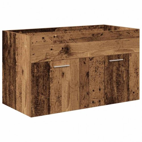 Vaskeskab med indbygget vask og vandhane Gammelt træ