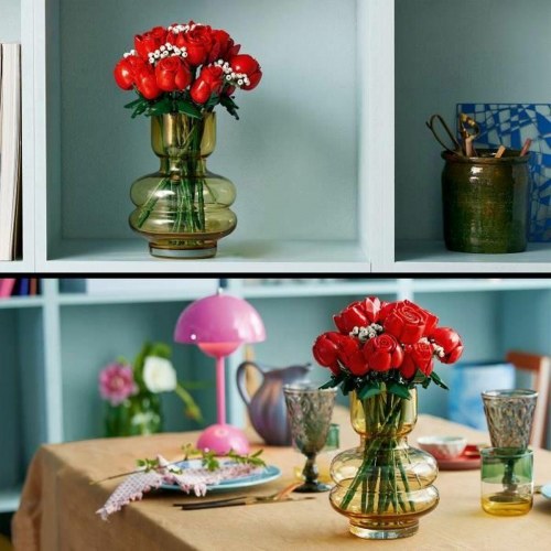 LEGO Icons 10328 Bouquet of Roses - byggelegetøj til voksne, 822 dele