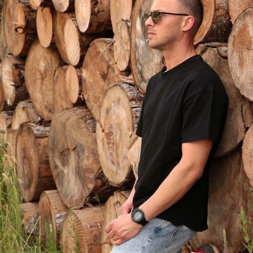 Herreur til mænd Sector Expander - digitalt armbåndsur, sort nylonrem